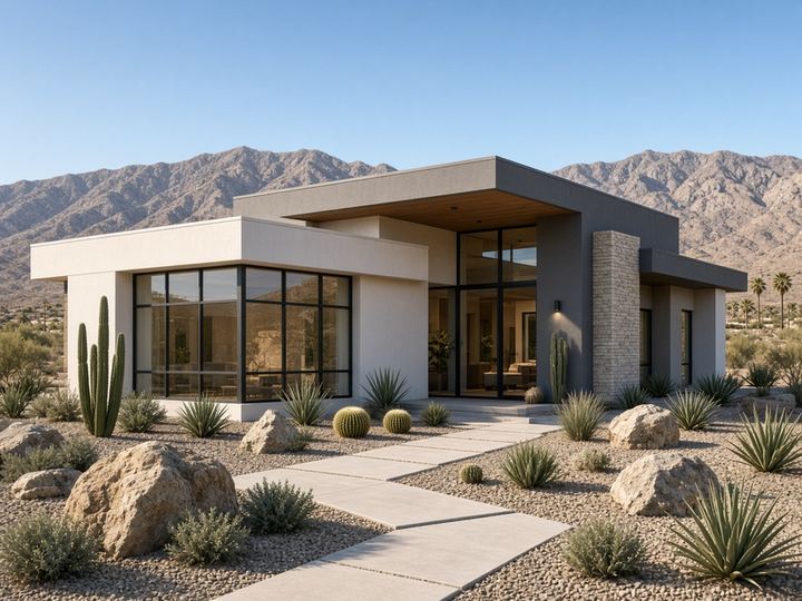 Modern desert new-construction home style planned for Skye Summit Las Vegas