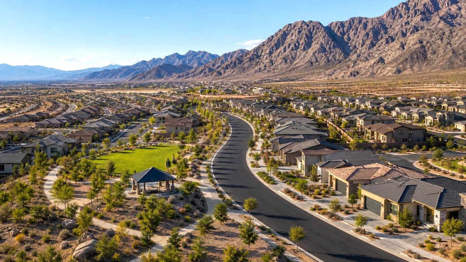 505-acre Skye Summit Master Plan aerial style community near Red Rock Canyon Las Vegas