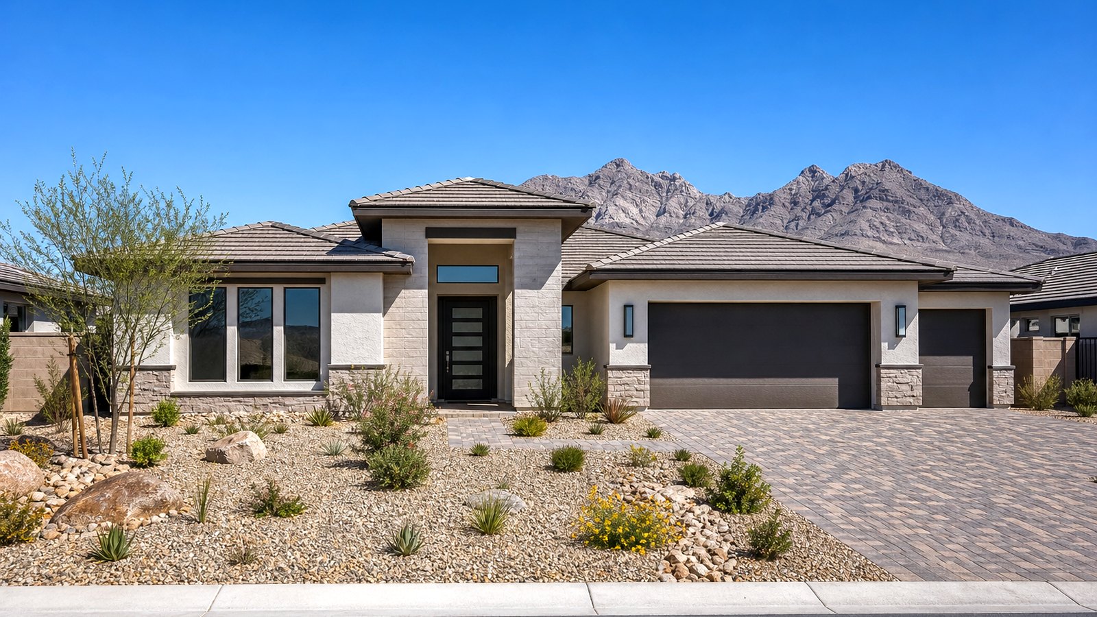 New construction desert home in Skye Summit Master Plan northwest Las Vegas Fall 2027
