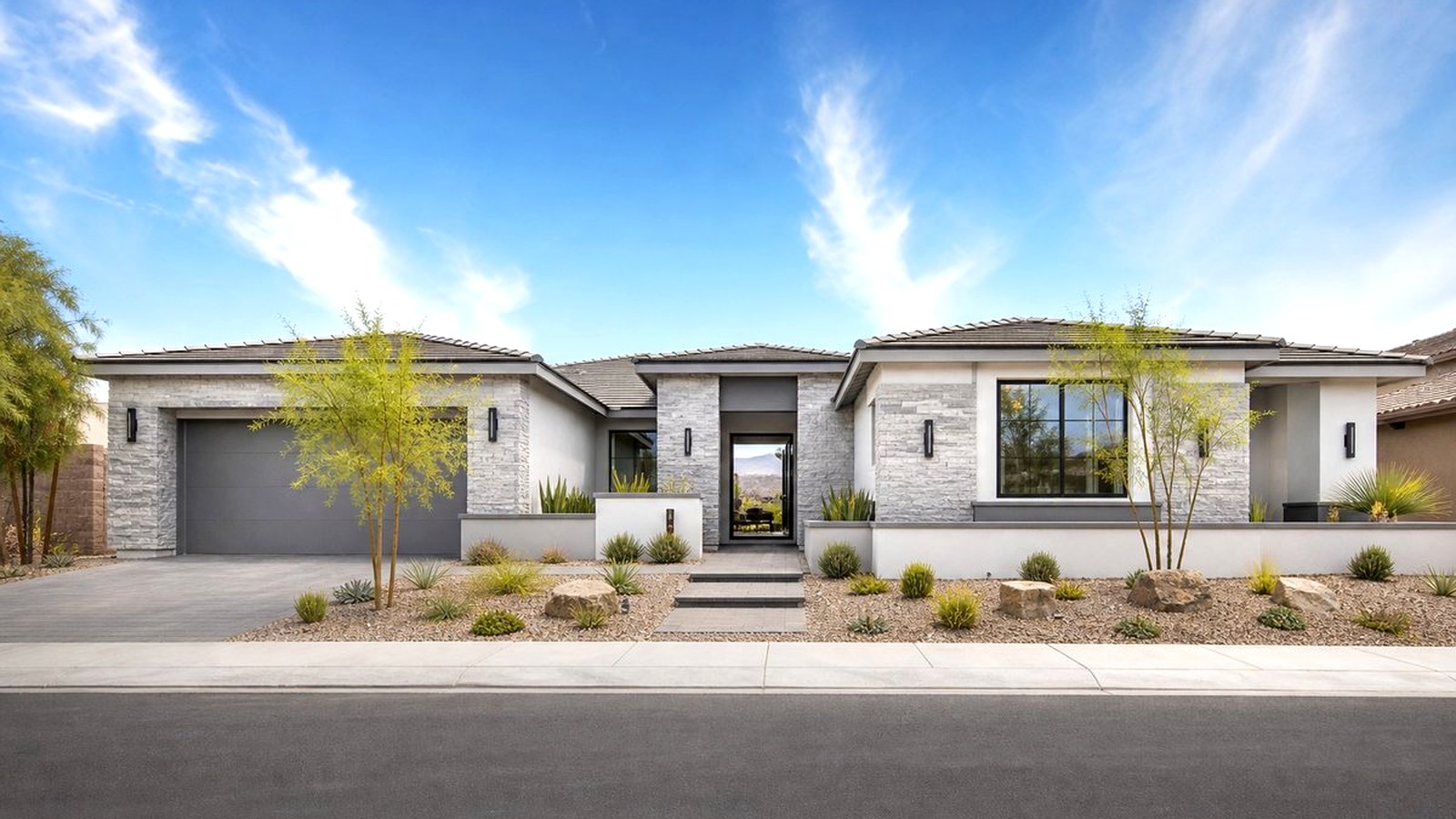 KB Home Vertice at Skye Summit single-story desert new construction style northwest Las Vegas