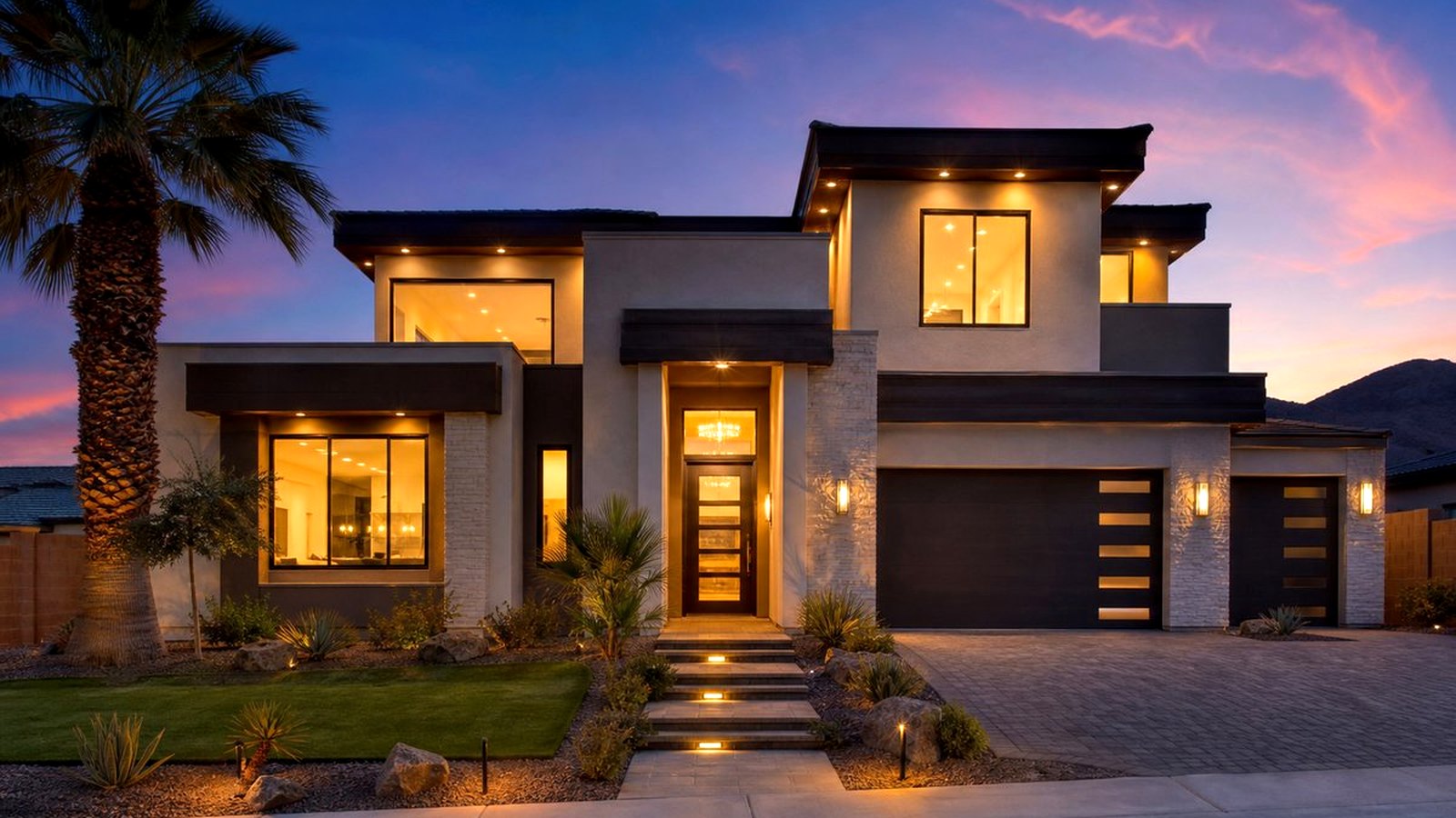 Twilight luxury new construction investment home in northwest Las Vegas Skye Summit corridor