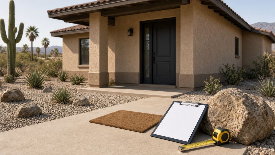 Professional home valuation visit for a northwest Las Vegas desert home